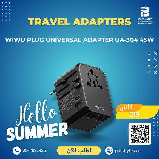 WiWU Plug Universal Adapter UA 304 45W | Travel Adapters - WiWU