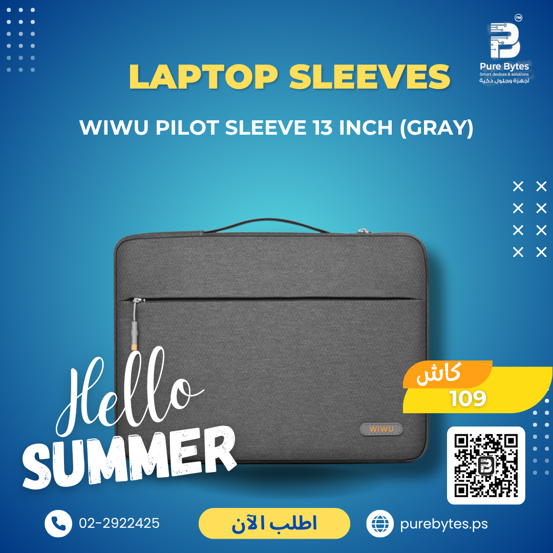 WiWU Pilot Sleeve 13 inch (Gray) | Laptop Sleeves - WiWU