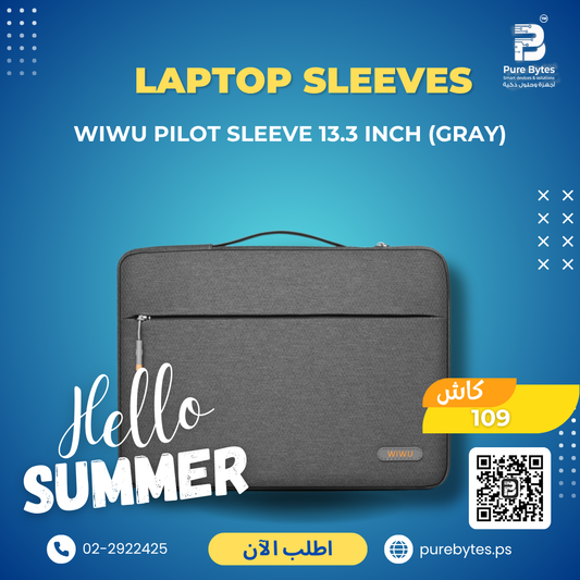 WiWU Pilot Sleeve 13.3 inch (Gray) | Laptop Sleeves - WiWU