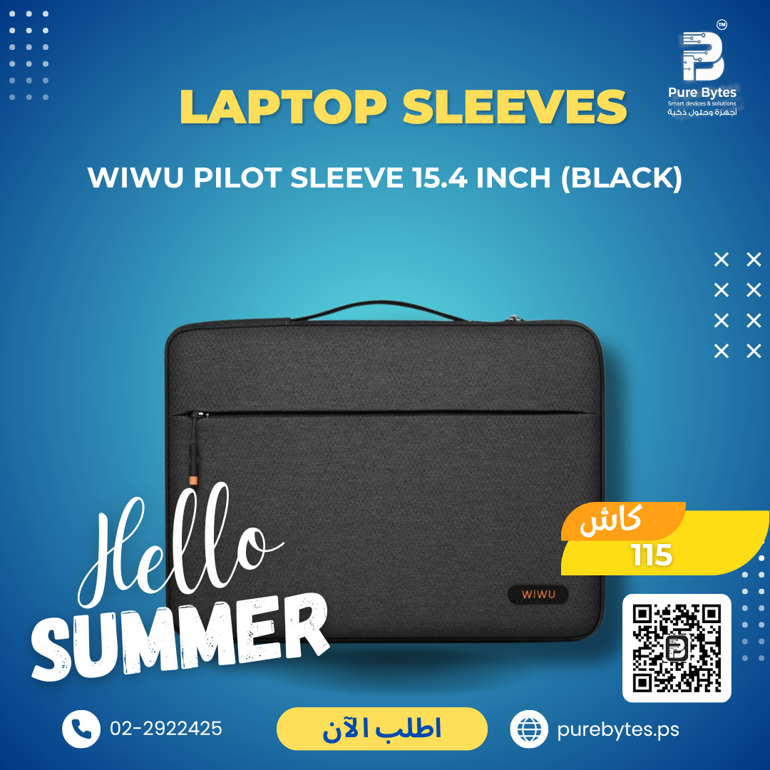 WiWU Pilot Sleeve 15.4 inch (Black) | Laptop Sleeves - WiWU