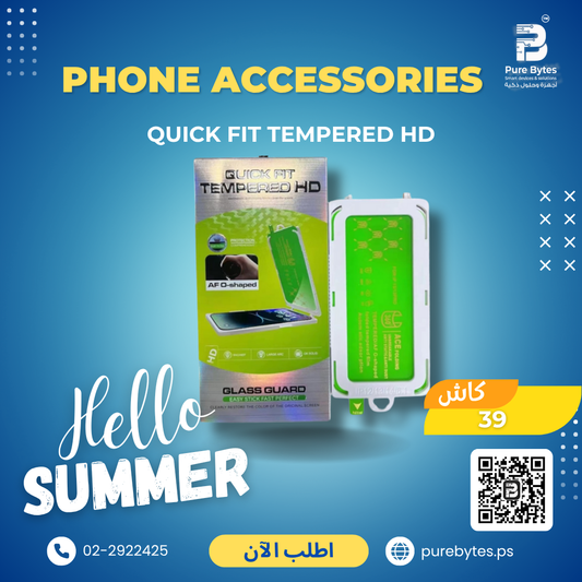 QUICK FIT TEMPERED HD | Phone Accessories - Quick Fit