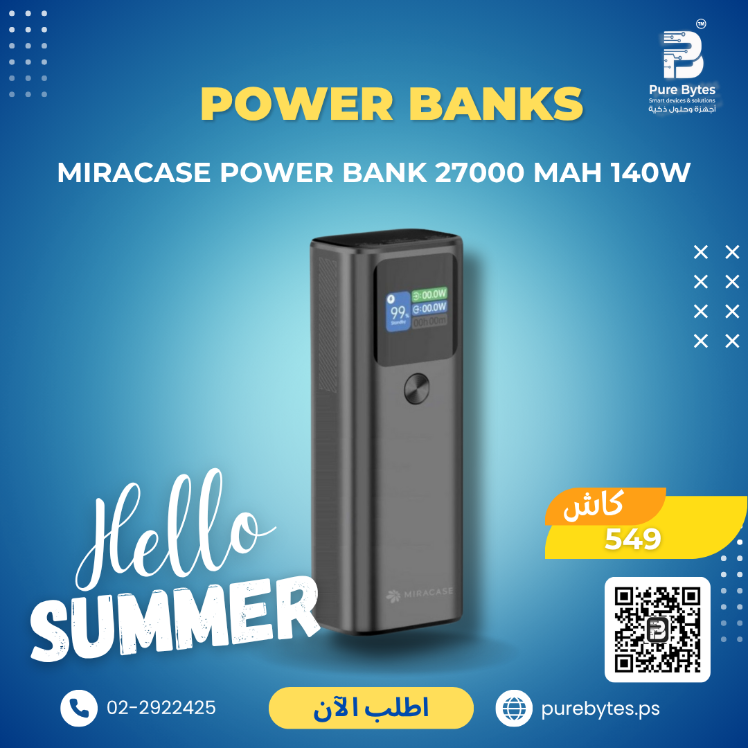 MIRACASE POWER BANK 27000 mAh 140W | Power Banks - Miracase