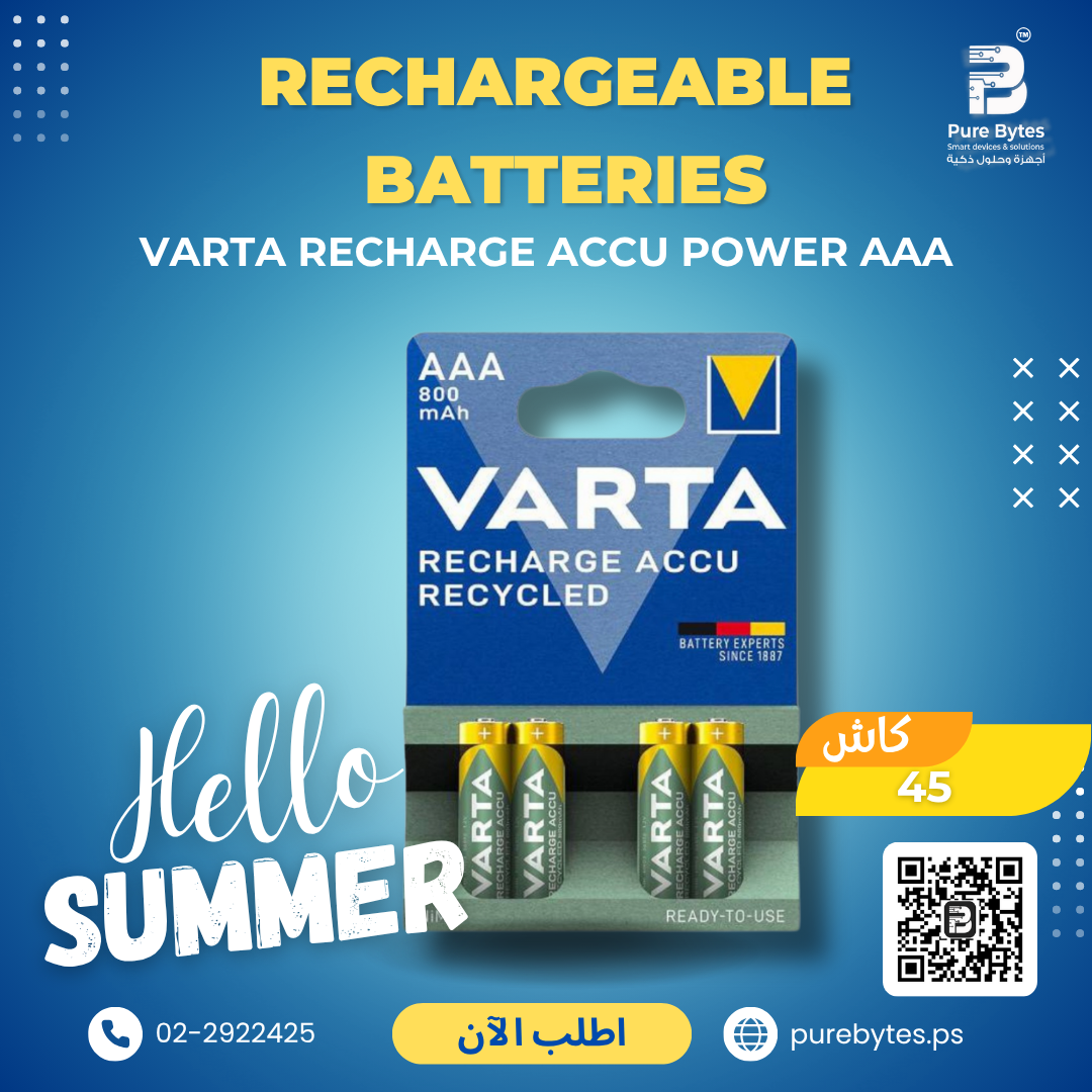 VARTA Recharge ACCU Power AAA | Rechargeable Batteries - VARTA