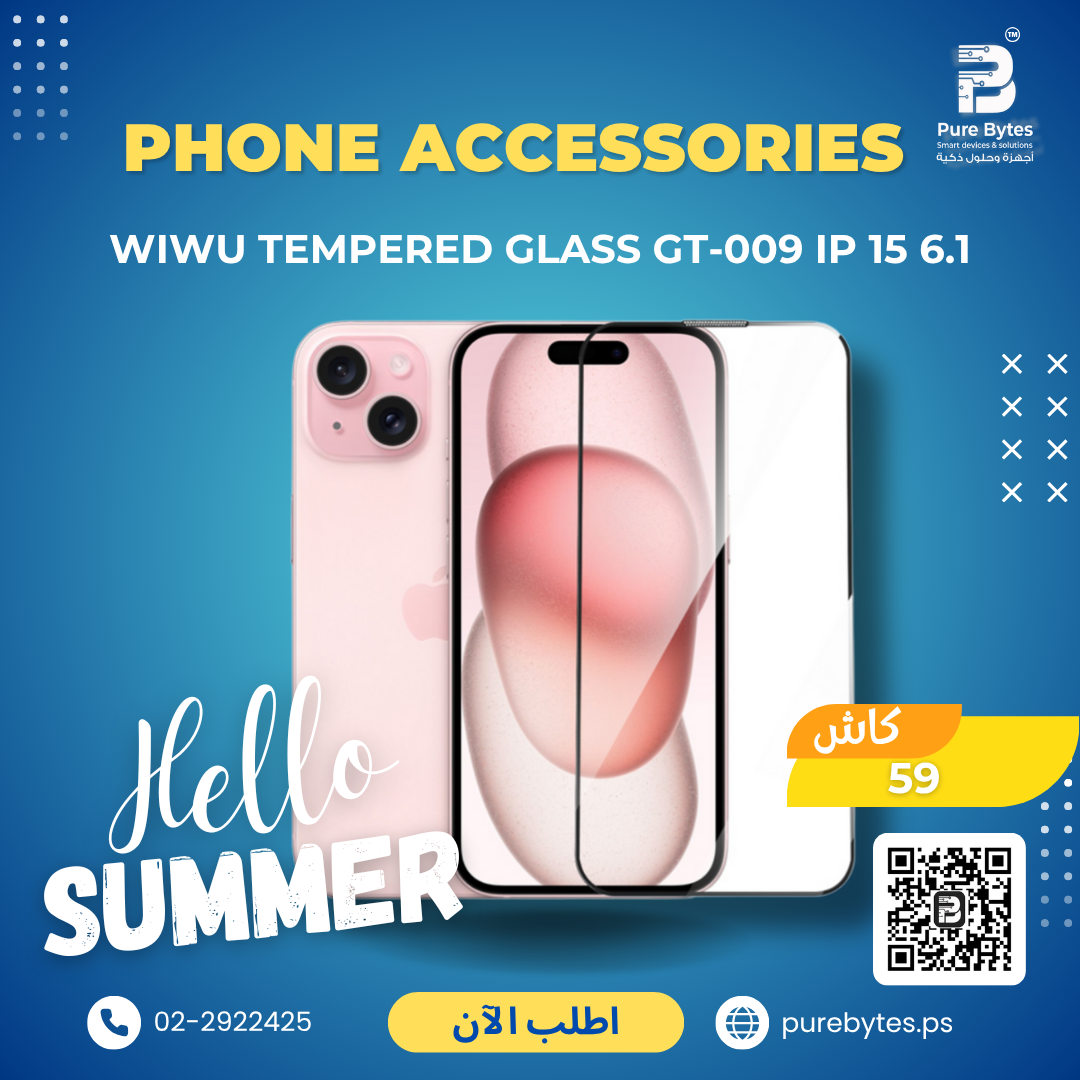 WiWU Tempered Glass GT 009 IP 15 6.1 | Phone Accessories - WiWU