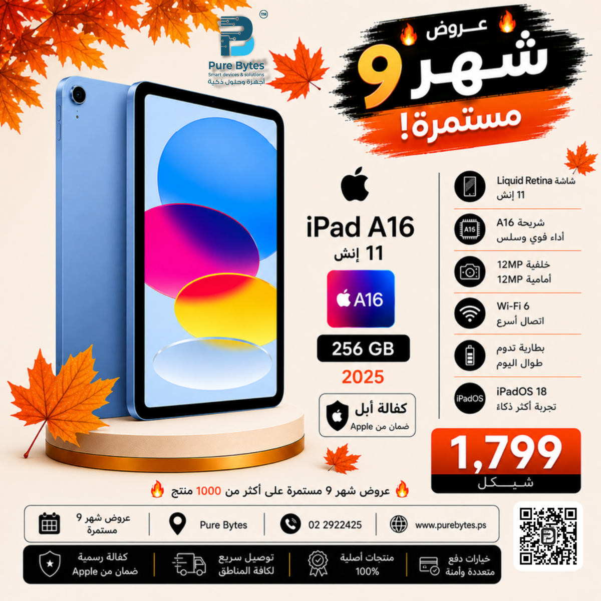 Apple iPad A16 11 inch 256GB