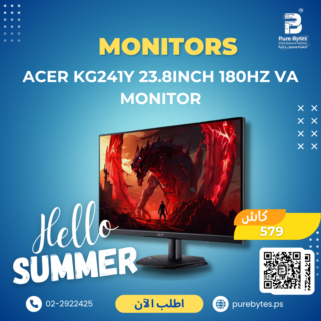 ACER KG241Y 23.8inch 180HZ VA Monitor | Monitors - Acer
