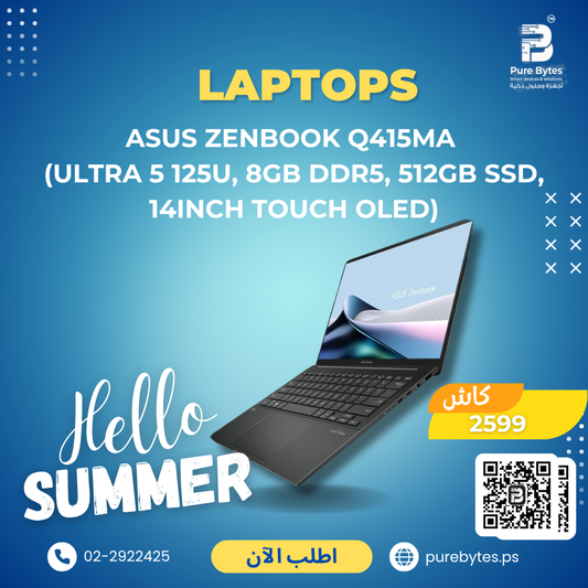 ASUS ZENBOOK Q415MA (Ultra 5 125U, 8GB DDR5, 512GB SSD, 14inch Touch OLED) | Laptops - ASUS