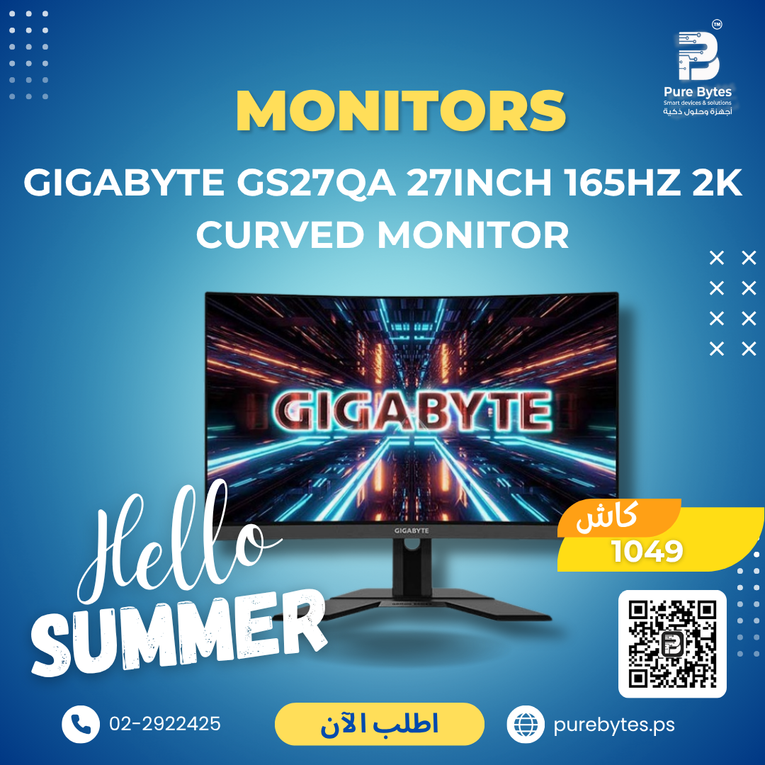 GIGABYTE GS27QA 27inch 165HZ 2K CURVED Monitor | Monitors - GIGABYTE