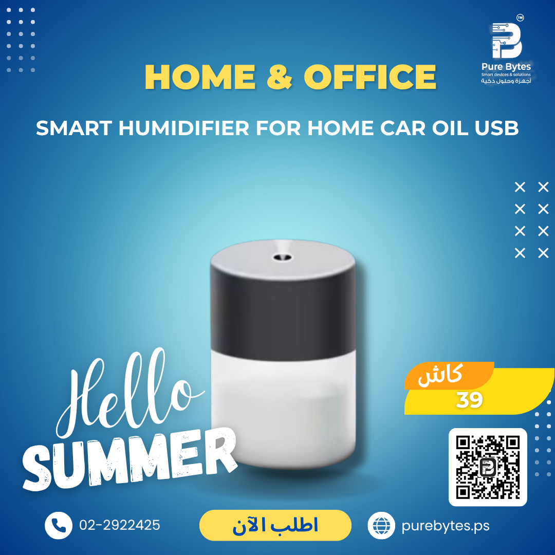 SMART HUMIDIFIER FOR HOME CAR OIL USB | Home & Office - Generic