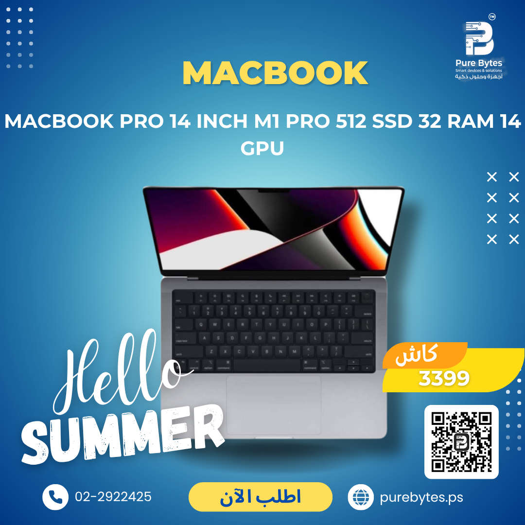Macbook Pro 14 inch M1 Pro 512 SSD 32 RAM 14 GPU | Laptops - Apple