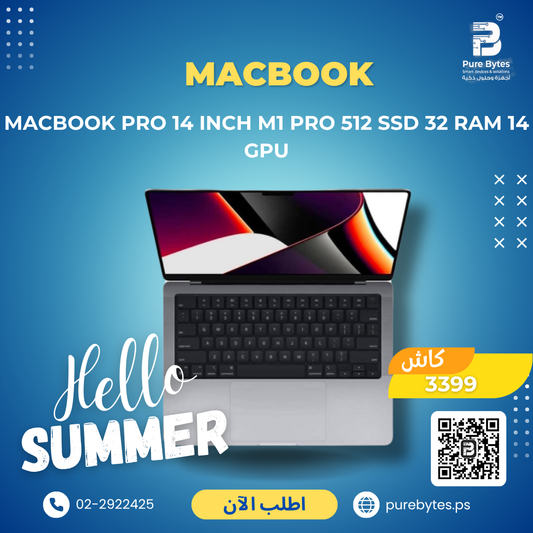 Macbook Pro 14 inch M1 Pro 512 SSD 32 RAM 14 GPU | Laptops - Apple