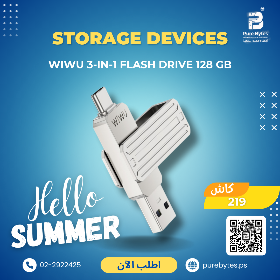 WiWU 3 in 1 Flash Drive 128 GB | Storage Devices - WiWU