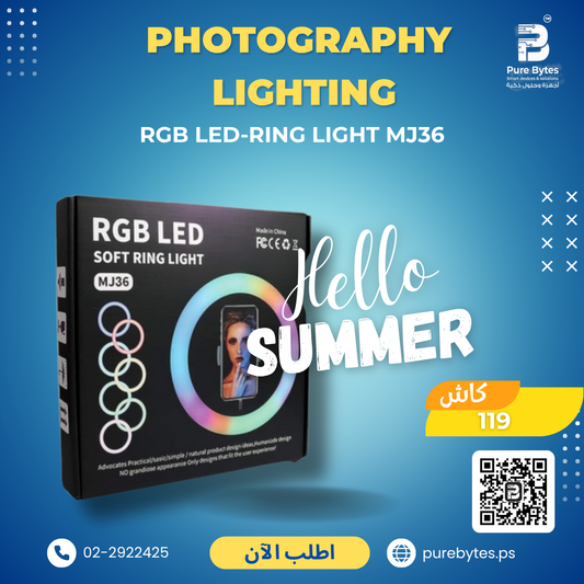 RGB Led Ring Light MJ36 | Photography Lighting - Generic Lighting