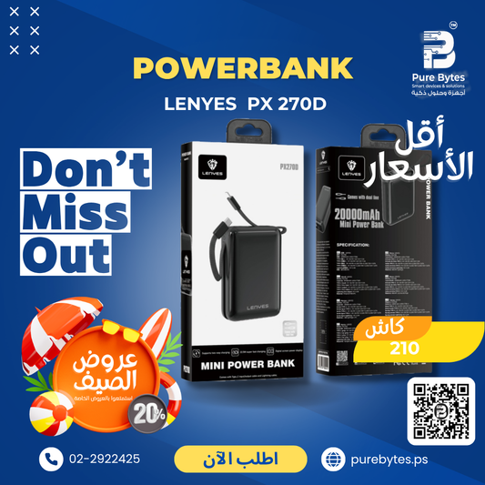 LENYES PX 270D 20000mAh Mini Power Bank