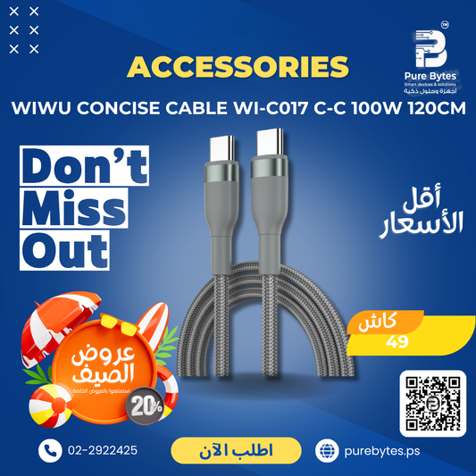 WIWU CONCISE CABLE WI C017 C C 100W 120CM