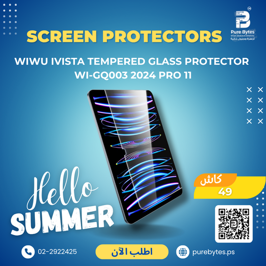 WiWU iVista Tempered Glass Protector WI GQ003 2024 Pro 11 | Screen Protectors - WiWU