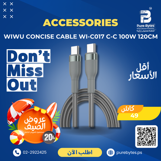 WIWU CONCISE CABLE WI C017 C C 100W 120CM